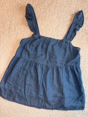 LOFT Blue Chambray Blouse